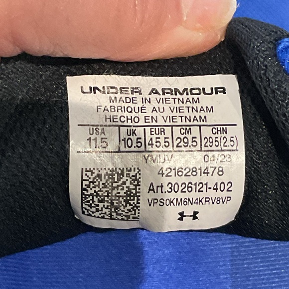 MENS Under Armour HOVR Sonic6 Running shoe . - Picture 10 of 10